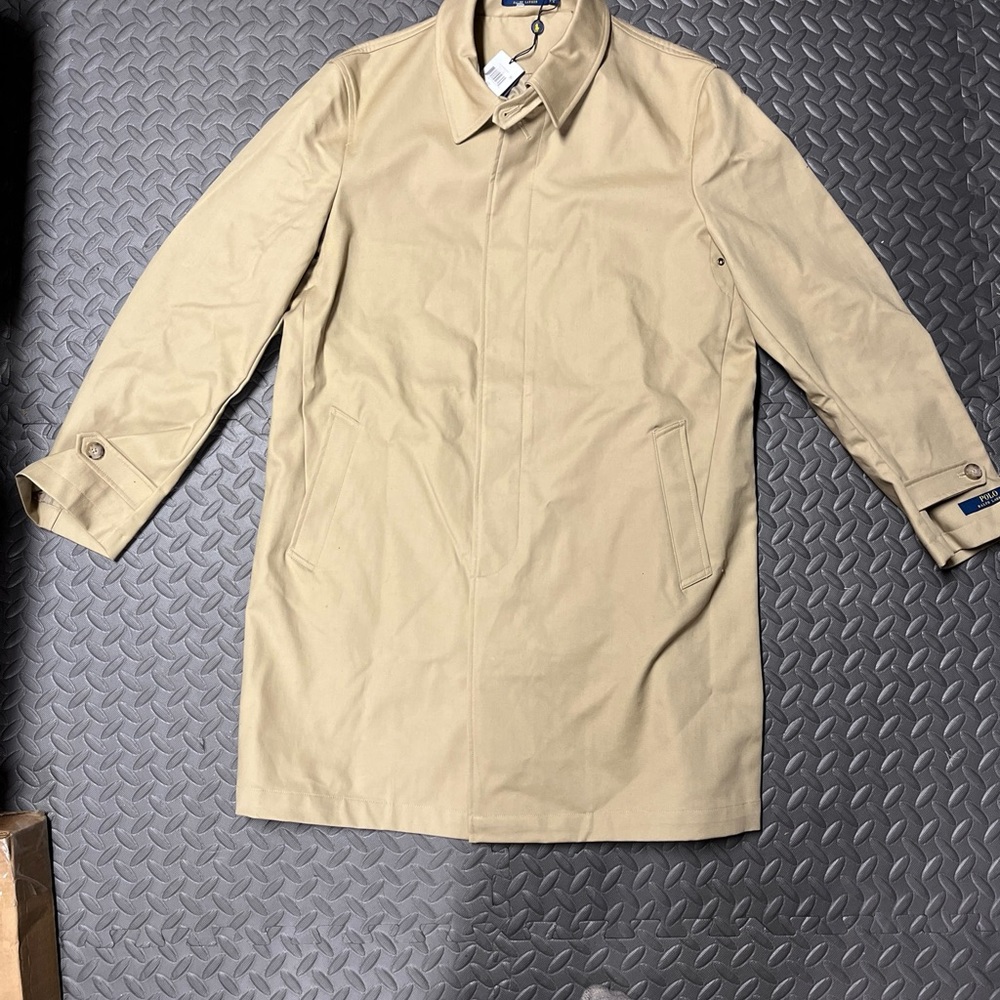 Ralph Lauren Men's Beige Cotton Gabardine Trench Coat Size XLarge XL Ret… - Picture 14 of 16